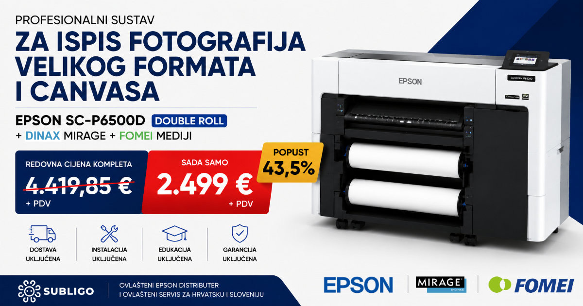 EPSON SC-P6500D DOUBLE ROLL + DINAX MIRAGE + FOMEI MEDIJI