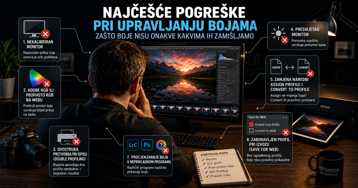 Zašto boje na monitoru, internetu ili ispisu nisu onakve kakvima ste ih zamislili?