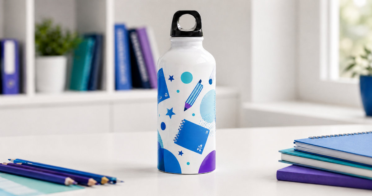 Personalizirana bijela boca za vodu od 400 ml